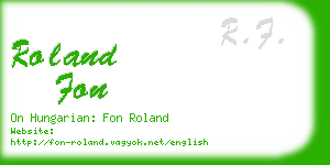 roland fon business card